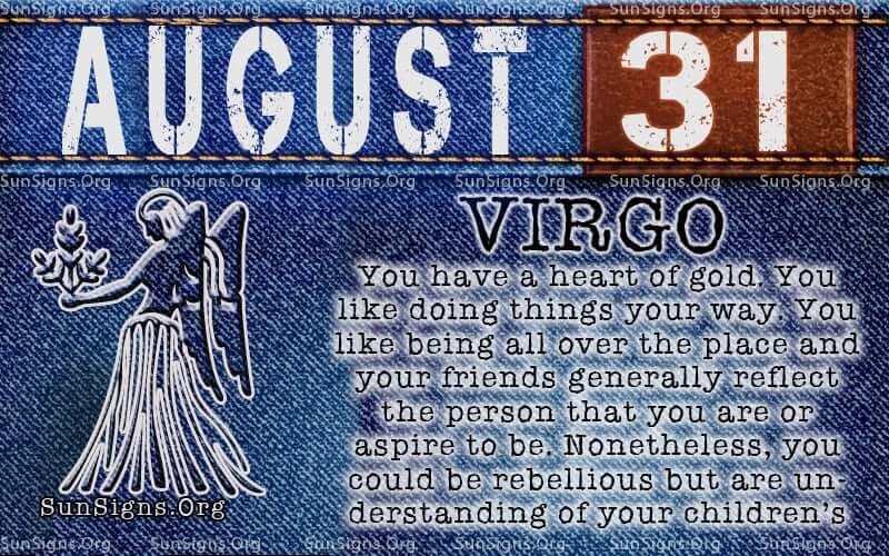 august 31 virgo birthday calendar