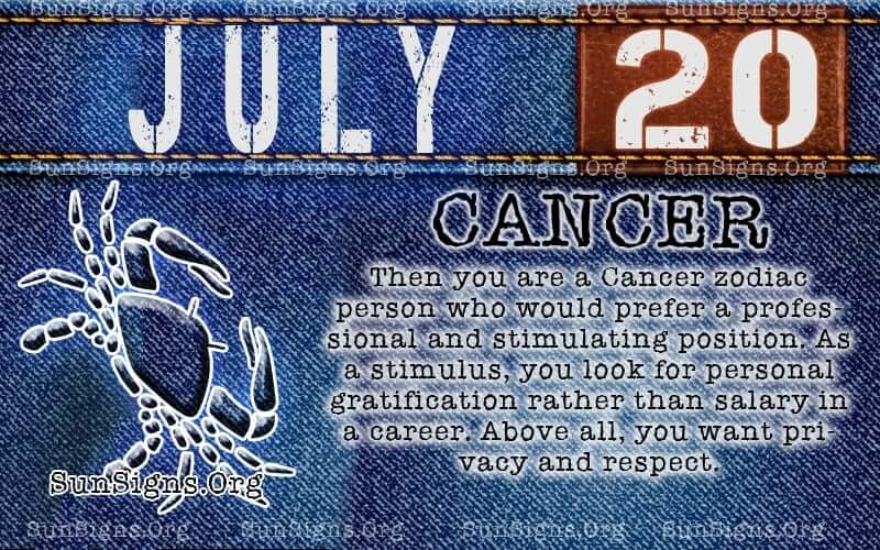july 20 cancer birthday calendar