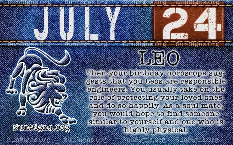july 24 leo birthday calendar