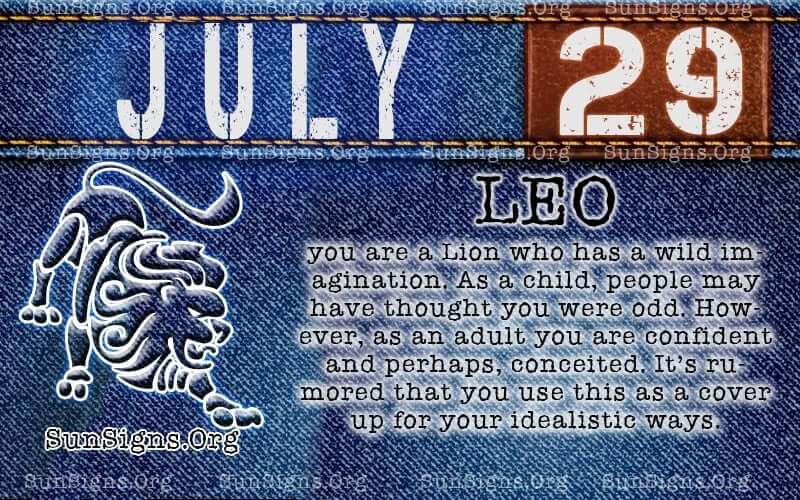 july 29 leo birthday calendar