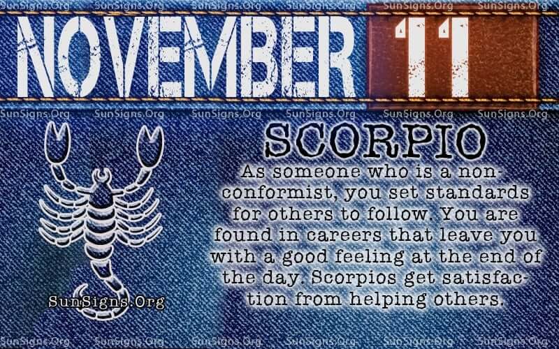 november 11 scorpio birthday calendar