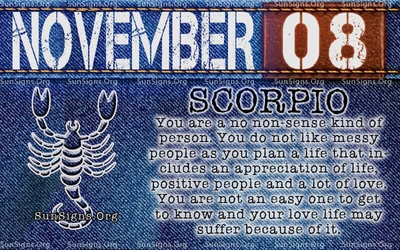 november 8 scorpio birthday calendar
