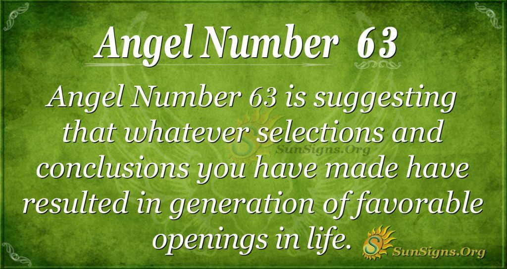 angel number 63