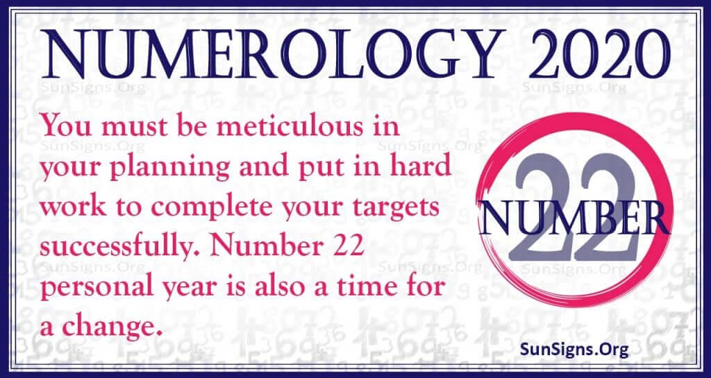 Number 22 - 2020 Numerology Horoscope