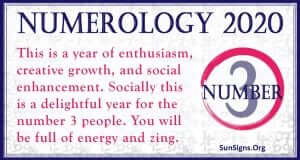 Number 3 - 2020 Numerology Horoscope