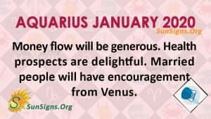 Aquarius January 2020 Horoscope
