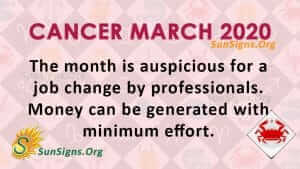 Cancer March 2020 Horoscope