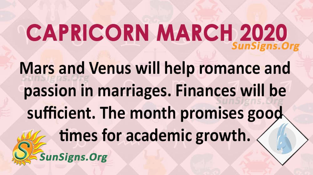 Capricorn March 2020 Horoscope