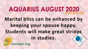 Aquarius August 2020 Horoscope