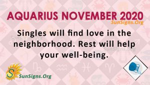Aquarius November 2020 Horoscope