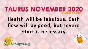 Taurus November 2020 Horoscope