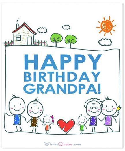 Happy birthday grandpa drawing