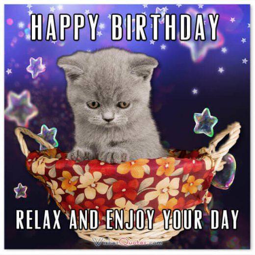Birthday card: Happy Birthday! Relax and enjoy your day!