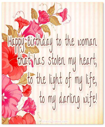 Birthday Wishes for Wife: Happy birthday to my darling wife